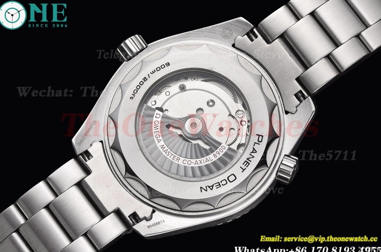 GDF Black 43mm 600m SS Seamaster SS Stk MY8215 0306